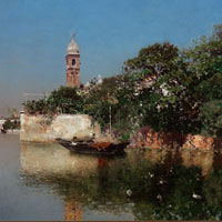 MARTIN RICO Y ORTEGA  Santa Euphemia On The Lagoon, Venice