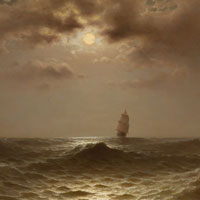 GEORGE W. WATERS  Moonlight at Sea