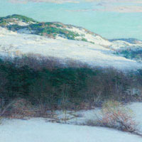 WILLARD LEROY METCALF  The Hills in February