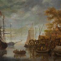 WILLIAM VAN DE VELDE THE YOUNGER  A Calm on the Dutch Coast